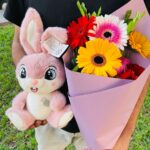 Ramo con 6 gerberas y peluche